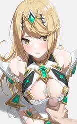 mythra from xenoblade (series) by kaminari doon