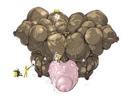 2017 anthro bathing big_muscles big_pecs big_penis bovid bovine brown_body brown_fur erection fur genitals group hooves horn huge_cock huge_muscles huge_pecs hyper hyper_genitalia hyper_muscles hyper_pecs hyper_penis male mammal muscular nipples pecs penis pink_nipples pink_penis simple_background size_difference stagor55 vein veiny_penis washing_another white_background