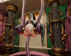 3d animated art_deco belly_bulge big_belly big_breasts bloated_belly cross jewelry mp4 nun nun_outfit ovinaxu pierced_nipples piercing prayer_beads prayer_hands praying pregnant render rosary sound suspended_in_midair tagme tentacle tentacle_hold tentacle_in_pussy tentacle_penetration tentacle_sex upright_straddle video womb_tattoo