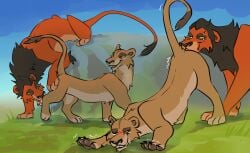 blush blush_lines canon_couple claws cunnilingus disney duo ejaculation feet felid female female_feral feral foot_lick hands-free hi_res licking lion male male/female male_feral mammal oral oral_invitation oral_only oral_penetration orgasm orgasm_face orgasm_from_kissing pantherine paws penetration rock savanna scar_(the_lion_king) sex shaking shivering smile the_lion_king toe_claws tongue toony vaginal worngside zira_(the_lion_king)