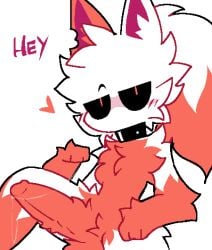 amber_(zephyzest) anthro arm_tuft bedroom_eyes big_penis bodily_fluids breasts canid canine cheek_tuft elbow_tuft facial_tuft fluffy fluffy_penis fluffy_shoulders fox fur genital_fluids genitals gynomorph hair intersex leaking_precum long_hair mammal narrowed_eyes orange_body orange_fur orange_penis penis precum precum_on_penis precum_string seductive shoulder_tuft small_breasts solo tail thick_thighs tuft white_body white_fur zephyzest