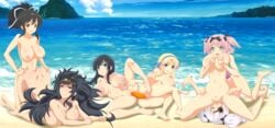 6+girls :d absurdres ahoge areolae ass asuka_(senran_kagura) bancho batothecyborg beach black_hair blonde_hair blue_eyes blush bow breasts closed_eyes cloud collarbone completely_nude cunnilingus daidouji_(senran_kagura) day dildo doggy_style english_commentary eyepatch feet female_only flower-shaped_pupils green_eyes grin group_sex hair_ribbon hairbow harbor hat hibari_(senran_kagura) highres ikaruga_(senran_kagura) island katsuragi_(senran_kagura) large_breasts long_hair medium_hair mole mole_under_eye multicolored multicolored_eyes multiple_girls navel nipples nude object_insertion ocean open_mouth oral orgy outdoors pink_hair ponytail pussy red_eyes ribbon self_fondle senran_kagura sex sex_from_behind sex_toy shared_object_insertion shuriken_hair_ornament silver_hair sky smile soles strap-on teeth thigh_grab toes tongue twintails vaginal_object_insertion vaginal_penetration whentai yagyuu_(senran_kagura) yellow_eyes yuri