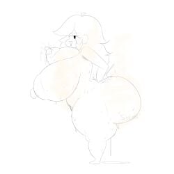 1girls barefoot completely_nude completely_nude_female female female_only friday_night_funkin full_body girlfriend_(friday_night_funkin) lomboclaat_(artist) naked naked_female nude nude_female open_mouth open_smile side_view smile solo solo_female