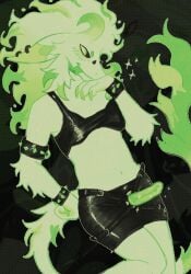 2026 abstract_background anthro arm_tuft armband black_armband black_bra black_clothing black_sclera black_underwear black_wristband bottomwear bra bracelet claws closed_smile clothed clothed_anthro clothed_female clothing dildo dragon elbow_tuft female female_anthro fur furred_dragon furred_scalie green_body green_claws green_dildo green_eyes green_fur green_horn green_inner_ear green_spikes green_tail green_tail_tuft green_tongue horn jewelry latex latex_bottomwear latex_bra latex_clothing latex_shorts latex_underwear mouth_closed mythological_creature mythological_scalie mythology outline portrait scalie sex_toy shorts smile solo sparkles sparkling_dildo spiked_armband spiked_bracelet spikes spinelessfill3t strapon tail tail_tuft three-quarter_portrait tongue tongue_out tuft underwear