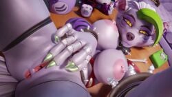 10s areolae big_breasts breasts female female_only five_nights_at_freddy's nipples nude nude_female opennsfwsp roxanne_wolf_(fnaf) shibashibs solo tagme thebredfactory_(va) video