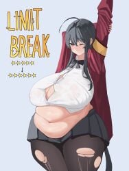 5idestep ass_expansion big_belly big_breasts breast_expansion breast_growth chubby digestion female female_pred huge_breasts post-vore taihou_(azur_lane) thick_thighs vore weight_gain wide_hips