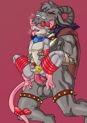absurd_res accessory ahegao anal anal_penetration anthro arwin_(golddrake) balls bdsm beaverbastard bell bell_harness big_balls big_penis bodily_fluids bondage bound bovid bovid_horn bow_ribbon buckteeth caprine caprine_horn chastity_cage chastity_device chest_markings christmas cloak clothing cosplay curved_horn demon duo feet fleshlight_position fur furgonomics genitals goat grey_body grey_fur hair_accessory hair_bow hair_ribbon hands_behind_back harness hi_res holidays horn kerchief krampus looking_pleasured male male/male mammal markings murid murine muscular penetration penis pink_feet pink_nose ram_horn rat rat_tail ribbon_bondage ribbons rodent sweat tail tail_accessory tail_bow tail_ribbon teeth tongue tongue_out vendal_(phantomotc)