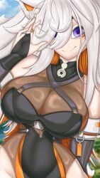 1girls big_breasts demenishki fanart solo tagme tagme_(artist) vtuber