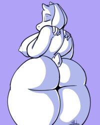 2021 absurd_res animal_humanoid anthro ass big_butt bovid breasts caprine eljelicsnsfw female fur goat hi_res humanoid mammal nude simple_background solo thick_thighs toriel undertale video_games wide_hips