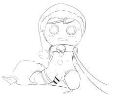 1boy censored collar cookie_run gingerbrave kuwoesque penis tagme
