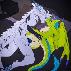1:1 absurd_res angiewolf anthro brai_starweaver_(datdirtyoreo) breasts dragon duo female hi_res lass_(datdirtylime) male male/female mythological_creature mythological_scalie mythology penetration penile penile_penetration penis_in_vagina scalie vaginal vaginal_penetration vernid