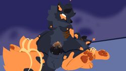 16:9 2026 animal_genitalia anthro areola ball_tuft black_areola black_horn blind_eye bodily_fluids breasts canid canine canis circle_eyebrows colored countershade_torso countershading crime_toaster crossgender digital_drawing_(artwork) digital_media_(artwork) digitigrade dipstick_tail drooling duo eyebrows female frenum_ladder frenum_piercing genital_fluids genital_piercing genitals gradient_penis hi_res horn inner_ear_fluff knot ladder_piercing looking_at_another looking_back looking_back_at_another lying male male/female mammal markings neck_tuft nipples on_bottom on_top open_mouth orange_inner_ear_fluff orange_mouth orange_nipples orange_pawpads orange_tail_tip orange_vulva pawpads penetration penis penis_piercing piercing purple_background reverse_cowgirl_position saliva scar selfcest sex sheath simple_background small_breasts square_crossover star star_(marking) stritte tail tail_markings toony tuft vaginal vaginal_fluids vaginal_fluids_on_penis vaginal_penetration vulva widescreen wolf