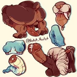 1:1 ambiguous_gender animal_genitalia anthro anus backsack balls body_hair breasts canid canine canis cartoonish cougar dobermann domestic_dog equid equine equine_genitalia fangs felid feline female genitals gore group happy_trail hi_res horse_tail hotot_harlot knot knotted_penis lizard lizard_tail male mammal non-mammal_breasts open_mouth pawpads penis pinscher reptile sabertooth_(anatomy) scalie sheath stripes teeth thick_thighs vulva zebra