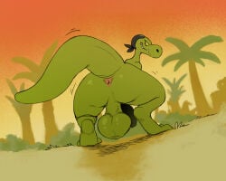 20th_century_fox allosaurid allosauroid allosaurus anthro anus backsack balls bare_shoulders belly bending_down big_balls big_butt big_penis biped butt claws daftpatriot detailed_background dinosaur eek!_the_cat fangs flirting forest fox_kids genitals green_body half-erect jungle looking_back male mostly_nude nelvana palm_tree penis pink_anus plant prehistoric_species presenting presenting_anus presenting_hindquarters reptile saggy_balls saurischian scalie shrub smile snout solo squatt_(the_terrible_thunderlizards) tail teeth the_terrible_thunderlizards theropod thick_tail tree wide_hips yellow_eyes