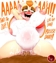 2026 absurd_res anthro anthro_penetrated areola big_breasts blush bodily_fluids breasts clothing cum cum_inflated_belly cum_inflation cum_inside dexstar dialogue digital_media_(artwork) duo english_text eyebrows faceless_character faceless_male female female_penetrated front_view genital_fluids genitals hair hi_res huge_breasts inflation lagomorph leporid male male/female male_penetrating male_penetrating_female mammal nipples open_mouth penetration penis rabbit red_clothing sega sex solo_focus sonic_the_hedgehog_(series) text tongue tongue_out vaginal vaginal_penetration vanilla_the_rabbit