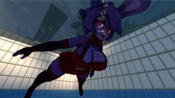 1girls animatronic bear big_breasts bonfie bonnie_(fnaf) breasts fap_nights_at_frenni's female five_nights_at_freddy's fnaf fredina's_nightclub girl longingtail sfm solo underwater woman