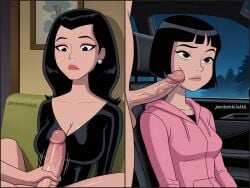 1girls ai_generated asian_female ben_10 ben_10_alien_force ben_10_ultimate_alien big_breasts breasts breasts_out cartoon_network elena_validus female female_only handjob jeanbombila666 julie_yamamoto julie_yamamoto_(omniverse) masturbation penis_in_mouth penis_juice penis_on_face semen semen_in_mouth semen_on_chest
