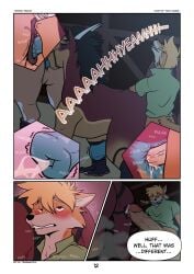 anal anal_orgasm anal_penetration anime_eyes anthro anthro_on_feral anthro_penetrating anthro_penetrating_feral anus balls bestiality bisexual bob_(bobthefelkin) bodily_fluids canid canine comic cum cum_in_ass cum_inside cunnilingus dialogue duo ejaculation english_text equid equine felkin female feral feral_on_feral feral_penetrated fox genital_fluids genitals hands-free heart_eyes heart_symbol hi_res horse humanoid_genitalia humanoid_penis larger_penetrated long_tongue looking_pleasured male male/female male/male mammal mismatched_genitalia mismatched_humanoid_penis mismatched_penis onomatopoeia oral orgasm penetration penis prismanoodle sex size_difference sound_effects text tongue vaginal vaginal_penetration