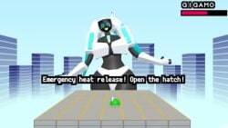 1girls android anthro armor armored_female big_breasts black_body boss_fight dark-skinned_female dark_skin defeated defeated_villainess frog frog_tongue frog_vs_giant_robot_girl gameplay gameplay_mechanics giantess gigamo_(soulchan) health_bar long_tongue milf mp4 robot robot_girl robot_humanoid size_difference sound sound_effects tagme video villainess white_armor