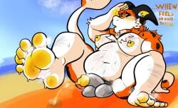 5_toes absurd_res anthro areola arm_tuft balls barbell_piercing beach belly_hair bodily_fluids body_hair facial_tuft feet foot_fetish foot_focus genital_fluids genitals hairy hairy_balls hi_res humanoid_feet kairi_(thiccturtles) male manokit moobs nipple_piercing nipples nude pawpads paws peeing penis piercing plantigrade pubes raised_leg shoulder_tuft slightly_chubby solo spreading steamy_feet sweat sweaty_feet text thiccturtles toes tuft urine watersports