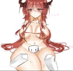 big_breasts big_thighs demon_girl eternal_towers_of_hell juke's_towers_of_hell lingerie obby obbyist octawave red_eyes red_hair roblox roblox_avatar thigh_crushing white_body