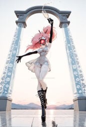 ai_generated artesensuale female female_only hazbin_hotel nipples pussy see-through see-through_clothing solo solo_female solo_focus sundress