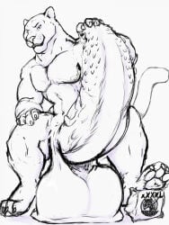 2021 3:4 animal_genitalia animal_penis anthro balls big_balls big_penis claws felid feline_genitalia feline_penis genitals hi_res huge_balls huge_penis hyper hyper_balls hyper_genitalia hyper_penis looking_at_viewer male mammal nolow nude pantherine paws penis smile solo