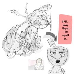 brothers cum cum_on_face cuphead_(game) humor penis pussy pussyboy