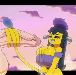 1female 1girls 1male 2d alien alien_eyes alien_girl animated animation balls_clench big_breasts big_penis black_eyes blue_hair blue_tounge bracelet breasts breasts_bigger_than_head bukkake cleavage clenched_balls clenched_teeth crop_top cropped_tank_top cum_drip cum_in_ear cum_in_mouth cum_on_breasts cum_on_face cum_on_hair cum_on_penis cumshot ear_piercing earings ejaculating_cum ejaculation excessive_cum excessive_genital_fluids excessive_precum hat height_difference huge_breasts huge_cock human midriff multicolored_tail navel orange_nose original_character pdjartworks piercing piercings pink_background precum_drip precum_on_penis precum_string purple_hat sharp_teeth smile smug sunset tagme tail_sex tailjob tank_top teeth tentacle tentacle_sex testicles_clench throbbing_balls throbbing_penis tounge tounge_out veiny_penis video yellow_skin