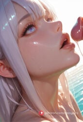 ai_generated anime beautiful big_ass big_breasts blowjob boobs booty breasts busty close-up curvy cute deep_blowjob deep_penetration deep_throat deepthroat elf elf_ears elf_female elf_girl emilia_(re:zero) fanart fellatio female fit fit_body fit_female hair_flower hair_ornament highres hot irrumatio kneeling kneeling_oral_position large_ass large_breasts licking licking_penis long_eyelashes long_legs looking_at_partner naked nude oral oral_penetration oral_sex patreon precum puffy_lips puffy_nipples purple_eyes re:zero re:zero_kara_hajimeru_isekai_seikatsu rough_oral round_ass round_breasts round_butt sex sexy slim_waist sucking sucking_penis thick_ass thick_thighs waifu white_hair wide_hips