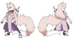 1girls female furry furry_female pink_fox rkitsune