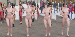 3d 4koma alternate_version_available background_characters barefoot being_watched breasts clothed_female_nude_female clothed_male_nude_female completely_nude_female crowd_watching exhibitionism female female_focus fortnite fortnite:_battle_royale helsie_(fortnite) hope_(fortnite) jogging light-skinned_female looking_at_another male multiple_boys multiple_girls naked_shoes nipples only_one_naked petite_female public_nudity public_topless pussy ruby_(fortnite) running sagan_(fortnite) sequence shaved_pussy small_breasts snow sports_bra sports_panties sportswear streaking suggestive_gesture tongue_between_fingers tongue_out winter winter_clothes