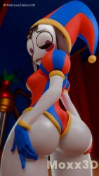 1girl 1girls 3d 3d_(artwork) 3d_model 3d_render ass ass_bigger_than_head ass_cleavage ass_focus ass_grab bare_ass bare_legs bare_thighs brown_hair butt clown clown_girl female_only fortnite fortnite:_battle_royale fortnite:_save_the_world grabbing_ass grabbing_own_ass hourglass_figure leotard moxx3d pomni pomni_(the_amazing_digital_circus) round_ass showing_ass tadc the_amazing_digital_circus thick thick_ass thick_butt thick_legs thick_thighs