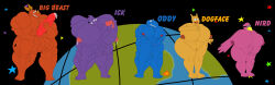 absurd_res alligator alligatorid alternate_color avian balls big_balls big_beast_(nickelodeon) big_beast_quintet big_penis bird breasts canid canine canis colossal_pictures cosmic_background crocodilian crosscityla dogface_(nickelodeon) domestic_dog earth exhibitionism exposed eyewear female forest genitals glans glasses globe group hi_res huge_balls huge_penis humanoid_genitalia humanoid_penis ick_(nickelodeon) jungle larger male mammal monster nickelodeon nickelodeon_bumpers nird_(nickelodeon) nude oddy_(nickelodeon) paramount_pictures penis planet plant public reptile rhinoceros scalie smaller space space_background star starry_background tree
