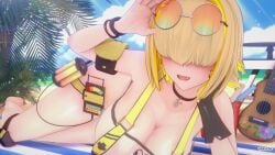 1girl 1girls 3d 3d_(artwork) 3d_artwork 3d_model 3d_render adult adult_female arm_support big_boobs big_breasts blonde blonde-haired_female blonde_female blonde_hair blonde_hair_female breasts busty busty_female busty_girl circle_glasses circular_glasses elegg_(nikke) game_character goddess_of_victory:_nikke large_boobs large_breasts mature mature_female mature_woman multicolored_hair open_mouth open_mouth_smile parted_lips resting_arm round_glasses split-color_hair sunglasses sunglasses_on_head tongue two-tone_hair two_tone_hair video_game video_game_character video_games woman yee.exe yellow-haired_female yellow_hair