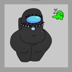 1boy1girl 2d 2d_(artwork) 2d_artwork among_us among_us_(series) among_us_black among_us_green bell black_body black_skin blush blushing choker chubby chubby_female cock collar collar_only curvaceous curves curvy_female curvy_figure dick digital_drawing_(artwork) digital_media_(artwork) eyelashes ferman hearts penis pussy self_insert spiked_collar thick_thighs thighs vagina voluptuous voluptuous_female