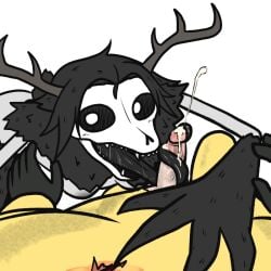 afterverse black_nipples blowjob cum cumshot cute deer deer_girl dick dominant eating_hair eye_contact fangs female female_only fur furry glowing_eyes hair hairy hairy_pussy half_nude horn horns horny licking long_hair long_hair_female long_tongue monster monster_girl nipples oc oral oral_sex original original_character penis rainforest rainforest_pussy saliva saliva_trail service size_difference skull skull_head smaller_male submissive_male tall taller_female