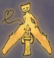 animal_genitalia animal_penis anthro equine_genitalia equine_penis eyes_closed genitals glowing goblover69 hand_on_leg hand_on_thigh hi_res lantern_mouse_(rain_world) male penis rain_world solo thick_thighs vein veiny_penis videocult