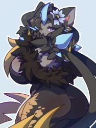 aurora_(nbanoob) big_ass big_breasts breasts bubble_butt cleavage female furry huge_ass huge_breasts mega_zeraora nyaswitchnya pokemon pokemon_(species) tagme thick_thighs wide_hips zeraora