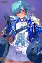 2boys 2d 2d_(artwork) anime before_anal before_sex blood_on_face blue_clothing blue_eyes blue_hair blush blushing bottomwear clothed clothing cute cute_eyes cute_face cute_male dark-skinned_male dark_body dark_skin dominant dominant_male ear_piercing earrings eye_contact eyeliner eyeshadow femboy femboy_focus femboy_on_male femboydom fully_clothed g1_(artist) g1_(jjw00123) gay gay_domination gay_male genshin_impact gloves green_hair hair_between_eyes hairless hi_res jacket jjw00123 jjw1029 leash legs legs_apart legs_spread lohen_(genshin_impact) long_sleeves looking_at_viewer male male/male male_focus male_on_femboy male_only male_pov medium_breasts multicolored_eyes on_top pants piercing pov pov_crotch pov_eye_contact pov_male power_bottom red_eyes short_hair sitting sitting_on_another sitting_on_lap sitting_on_person skinny skinny_male smooth_skin smooth_skinned_male straddling teal_hair topwear turquoise_hair twink video_game_character video_games white_clothing yaoi young younger_male