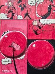 belly big_belly blue_archive hyper_belly inflated_belly inflation inflation_fetish meat_wall_(body_type) thegreatday_(artist) yuzu_(blue_archive)