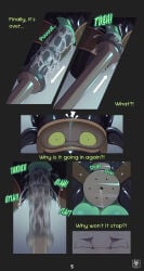 absurd_res anal anal_penetration animal_dildo animal_sex_toy anus balls bdsm blindfold bodily_fluids bondage bound chastity_cage chastity_device clothing comic deep_penetration dildo dildo_in_ass dildo_insertion dragon english_text equine_dildo eyes_closed feral flat_chastity_cage forced fucking_machine genital_fluids genitals hi_res latex latex_clothing latex_skinsuit leaking_precum machine male male_penetrated mythological_creature mythological_scalie mythology n1k0 object_in_ass penetration precum scalie sex_toy sex_toy_in_ass sex_toy_insertion skinsuit solo text tight_clothing
