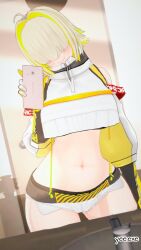 1girls 3d 3d_(artwork) 3d_artwork 3d_model 3d_render ahoge belly belly_button blonde blonde-haired_female blonde_female blonde_hair blonde_hair_female closed_mouth_smile crop_top cropped_hoodie curvaceous curvaceous_body curvaceous_female curvaceous_figure curvaceous_hips curvy curvy_body curvy_female curvy_figure curvy_hips cute_smile digital digital_art digital_media digital_media_(artwork) faucet female female_focus female_only fingers groin hair_intakes head_tilt hourglass_figure indoor indoor_background indoors interior_background lean_figure looking_at_viewer midriff mirror_selfie multicolored_hair narrow_waist navel partially_exposed_vulva partially_visible_vulva phone portrait posing posing_for_picture posing_for_the_viewer posing_in_mirror selfie selfie_pose short_hair shoulders sink slender_body slender_waist slim_female slim_waist smile smiley_face smiling smiling_at_viewer solo split-color_hair standing streaked_hair taking_selfie thick_thighs thigh_gap thighs tilted_head topwear two-tone_hair two_tone_hair upper_body wide_hips yee.exe yellow-haired_female yellow_hair