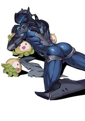 alternate_costume artist_request ass balls carbon_fiber_genji cyborg genji looking_at_viewer overwatch overwatch_2 pachimari