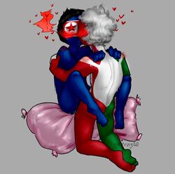 anal anal_penetration anal_sex barefoot bite_mark blush blushing countryhumans feet gay hug italy italy_(countryhumans) kissing love north_korea north_korea_(countryhumans) penetration pillow romantic romantic_couple romantic_sex saliva saliva_string sex spread_legs spreading spreading_legs spring0v0 sweat sweating sweaty thrusting yaoi