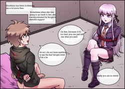 censored danganronpa english_text female_rape female_rapist kirigiri_kyouko maggea22 male_rape_victim naegi_makoto rape restrained reverse_cowgirl_position reverse_rape smooth_skin tagme text