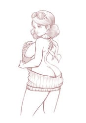 1girls ass ass_cleavage back big_ass big_breasts big_butt breasts busty butt_crack carelessbakery female female_only from_behind large_ass large_breasts meme_attire sideboob solo solo_female solo_focus sweater the_loud_house thicc_qt thick_thighs thighs virgin_killer_sweater