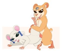 anonymous_artist bijou bijou_(hamtaro) blizzard_entertainment duo female feral hammond_(overwatch) hamtaro_(series) hi_res male male/female overwatch video_games