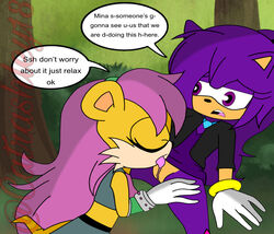 ashley_the_hedgehog catrashley18 licking_pussy mina_mongoose sonic_(series) tagme yuri