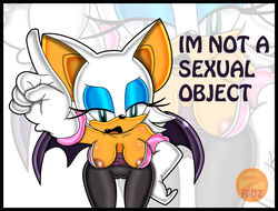 areola_slip bat cameltoe cleavage cute_fang denial nipple_slip rouge_the_bat sonic_(series) wings zetar02